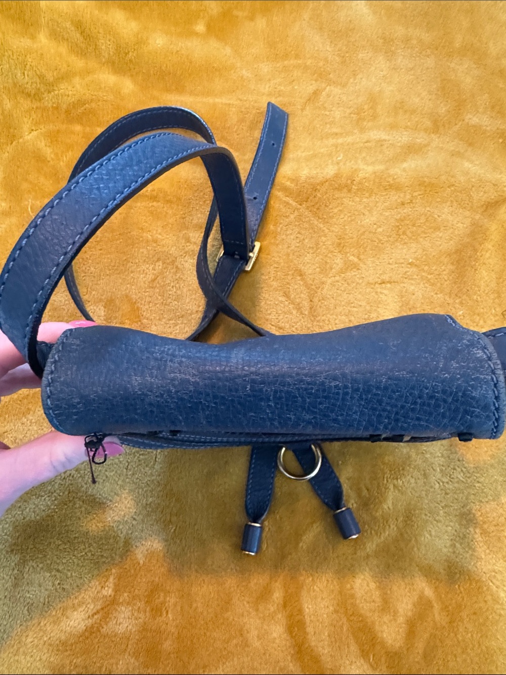 Chloe Marcie Small saddle bag blue leather - Picture 11 of 15